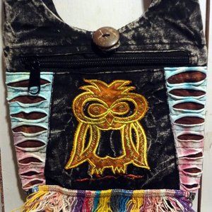 Boho Owl Crossbody Bag Purse